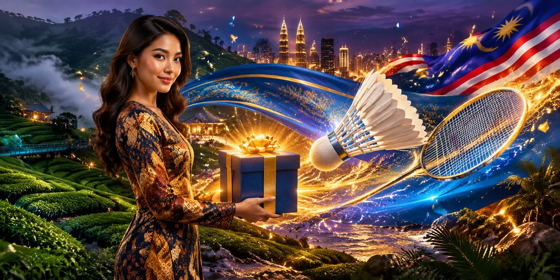 Pengguna Malaysia menikmati platform pertaruhan 4matic dengan latar belakang batik tempatan